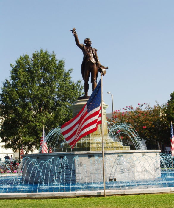 LaFayette-Square-with-Flags LaGrange-Troup County, GA